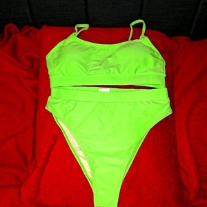 Neon green bikini